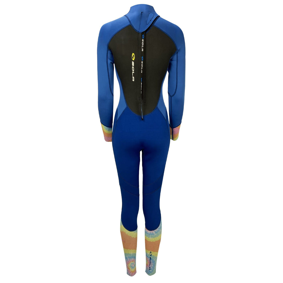 Sola Ladies Ignite - Back Zip 3/2mm Flatlock Fullsuit Wetsuit - Navy/Tie