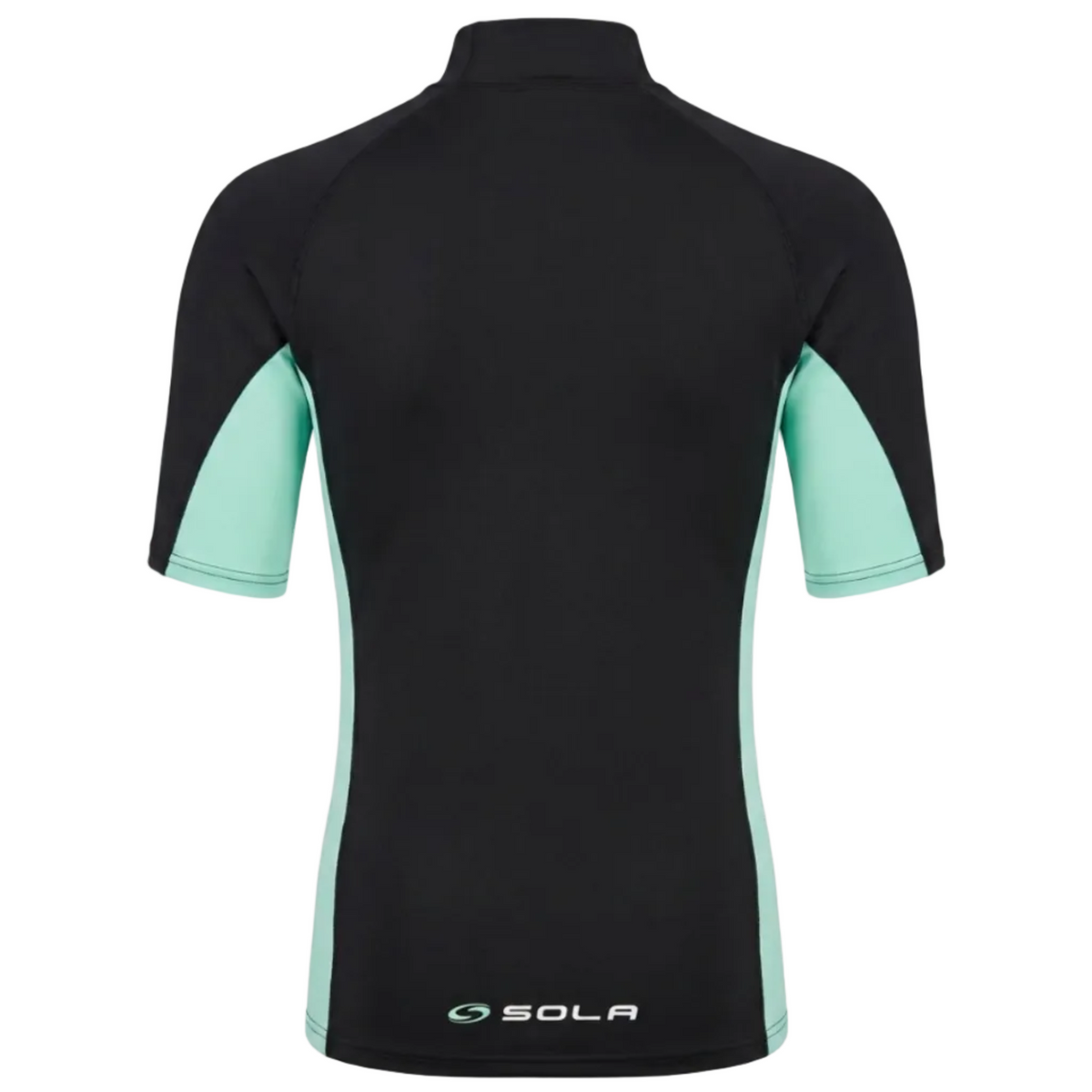 Sola Ladies Short Sleeve Rash Vest - Black/Mint