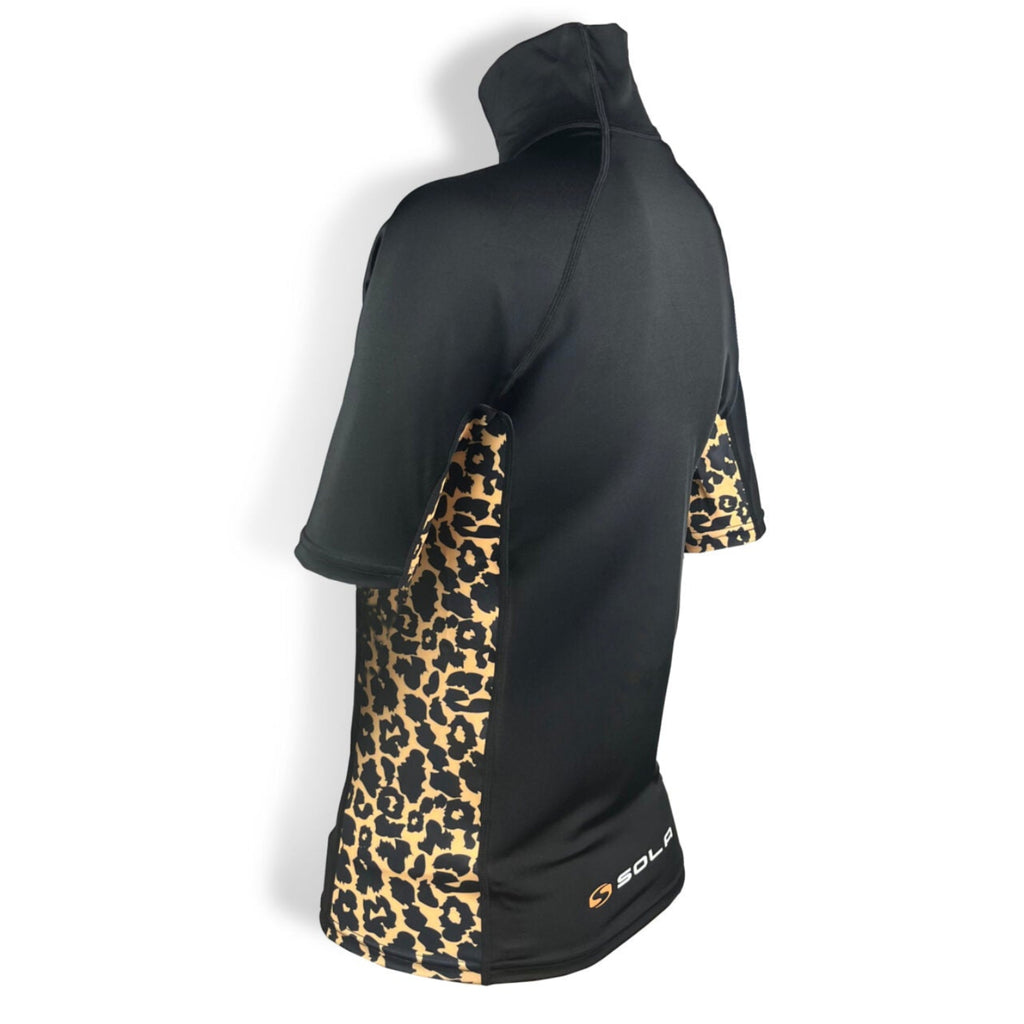 Sola Ladies Short Sleeve Rash Vest - Black/Jaguar