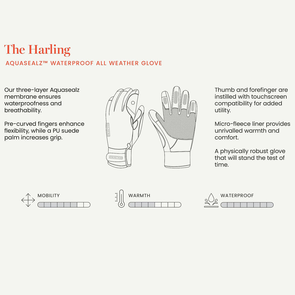 Sealskinz Harling Waterproof All Weather Glove - Black