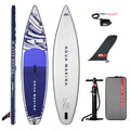 Aqua Marina Hyper Cosmos 11'6" touring inflatable paddleboard 2027 package with backpack, pump, racing fin and safety leash