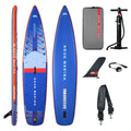 Aqua Marina Leviathan 12'6" advanced touring inflatable paddleboard 2027 package with backpack, pump, racing fin, leash and carry strap