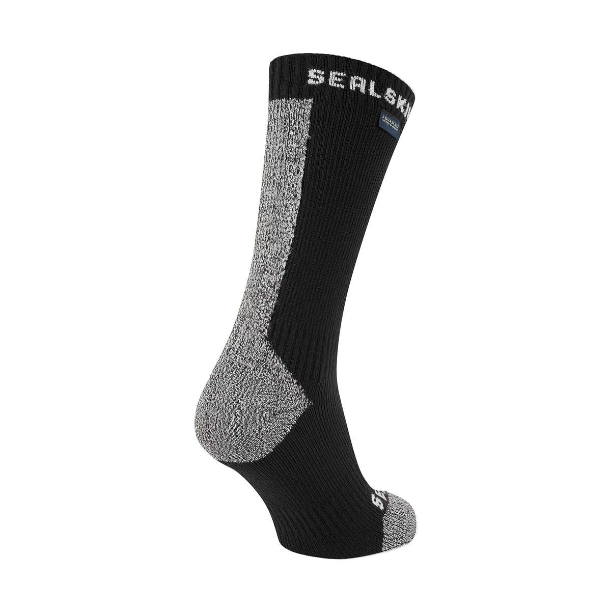 Briston Waterproof All Weather Mid Length Sock with Hydrostop™ - Black/Grey