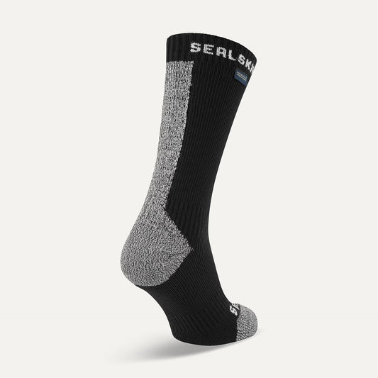 Briston Waterproof All Weather Mid Length Sock with Hydrostop™ - Black/Grey