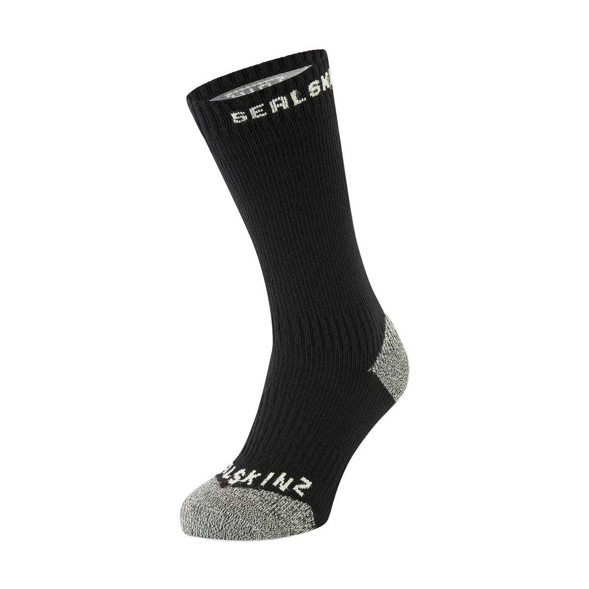 Briston Waterproof All Weather Mid Length Sock with Hydrostop™ - Black/Grey