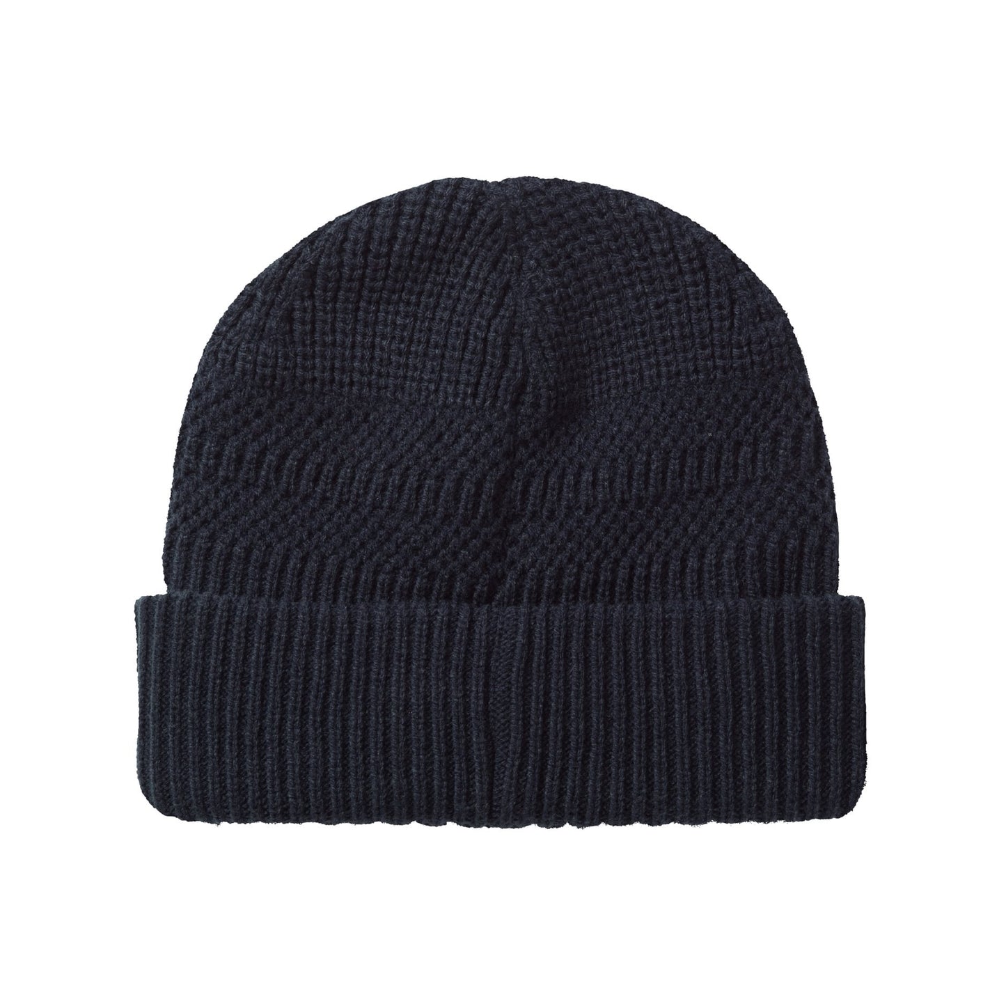Sealskinz Gressenhall Waterproof Cold Weather Textured Stripe Roll Cuff Beanie - Navy