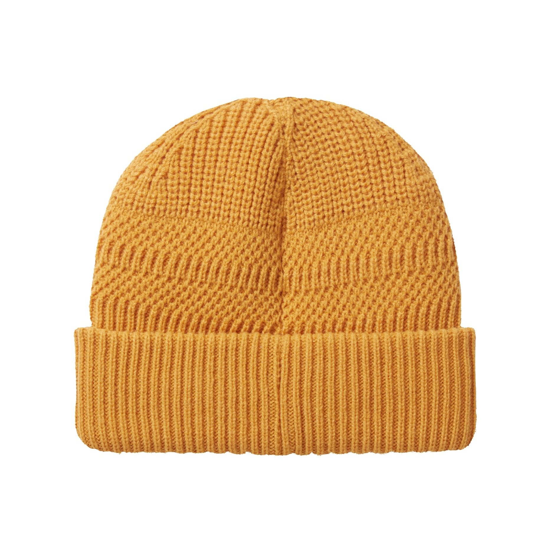 Sealskinz Gressenhall Waterproof Cold Weather Textured Stripe Roll Cuff Beanie - Yellow