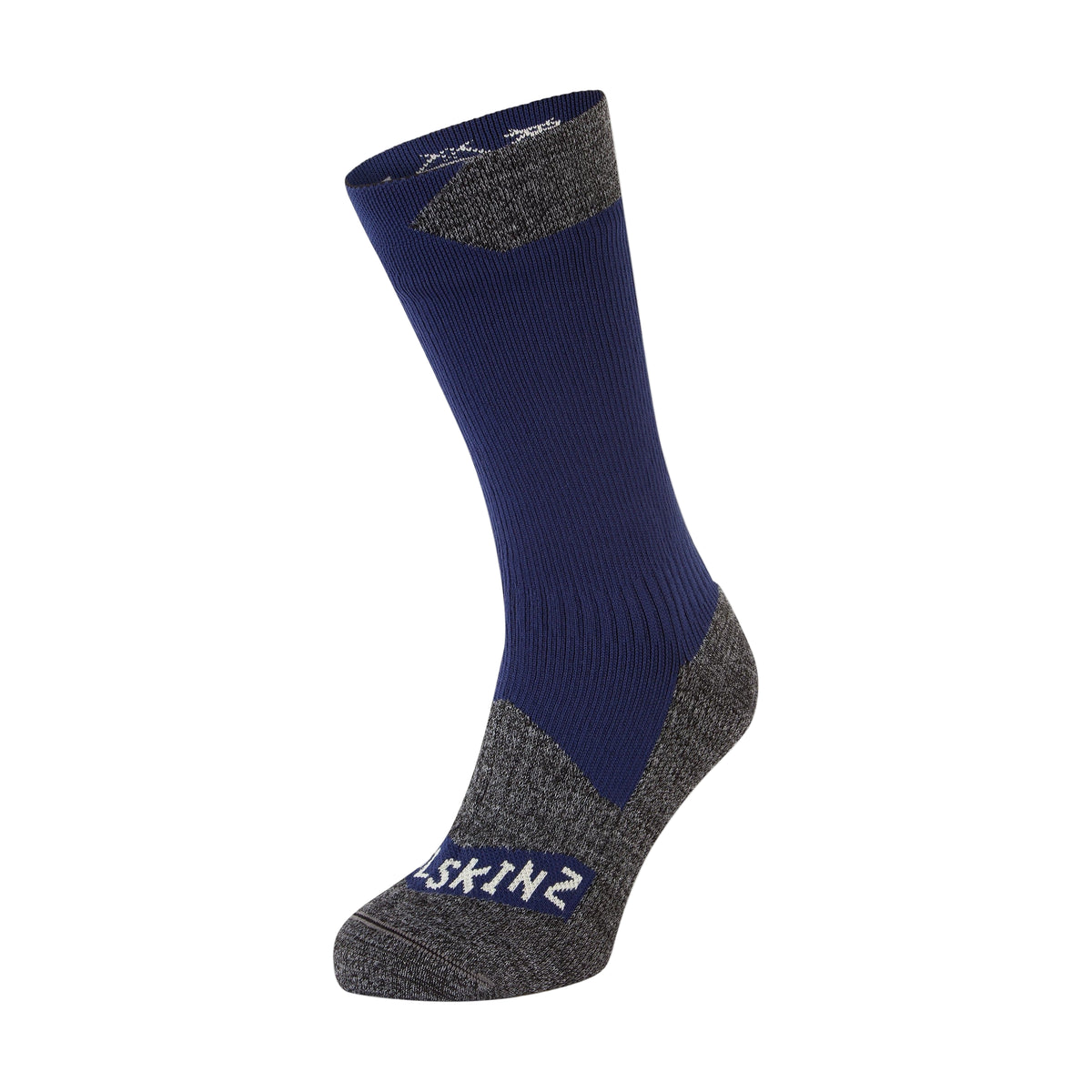 Raynham Waterproof All Weather Mid Length Sock - Navy/Grey Marl