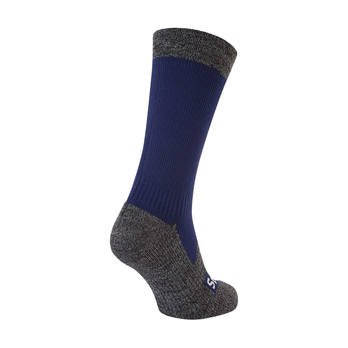 Raynham Waterproof All Weather Mid Length Sock - Navy/Grey Marl