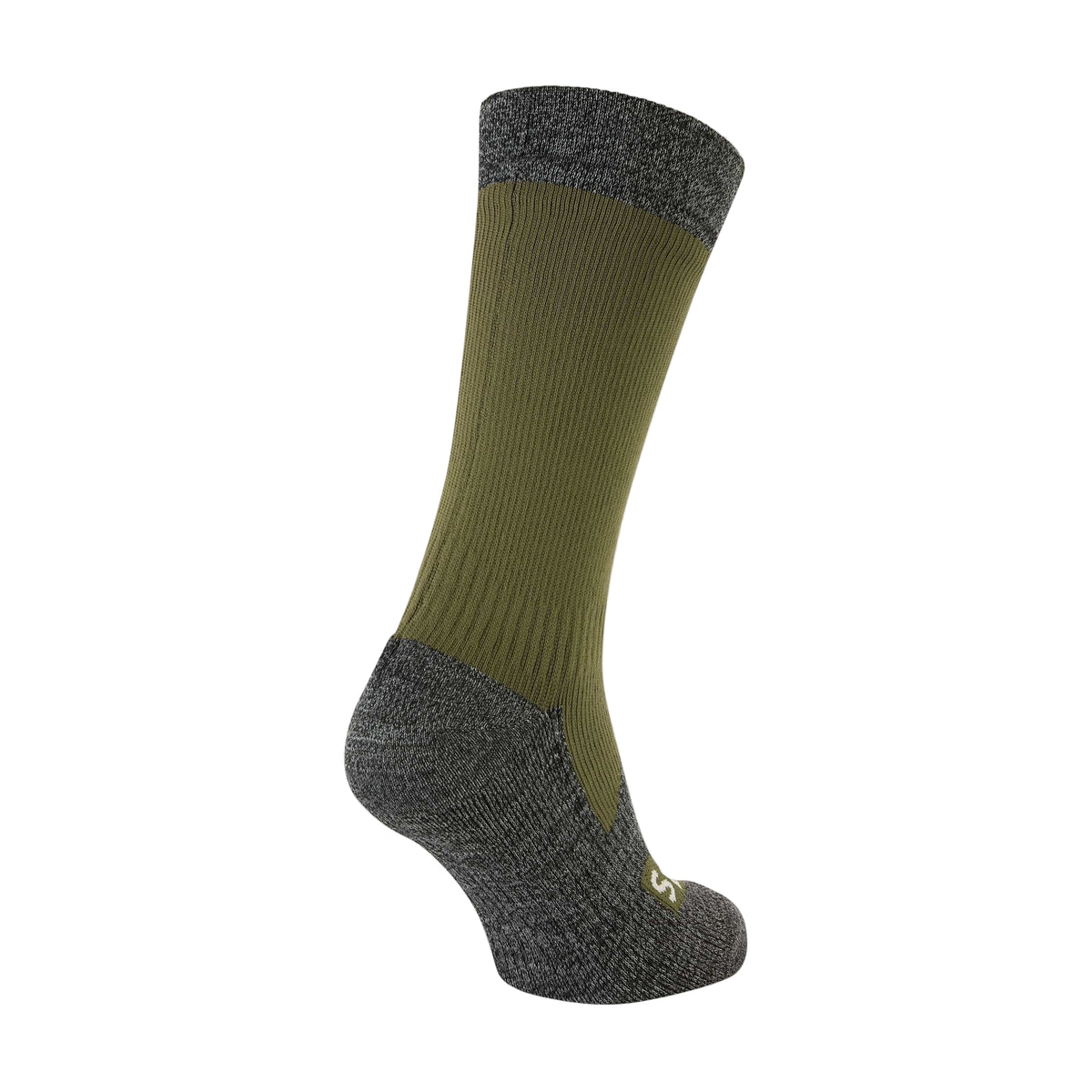 Raynham Waterproof All Weather Mid Length Sock - Olive/Grey Marl