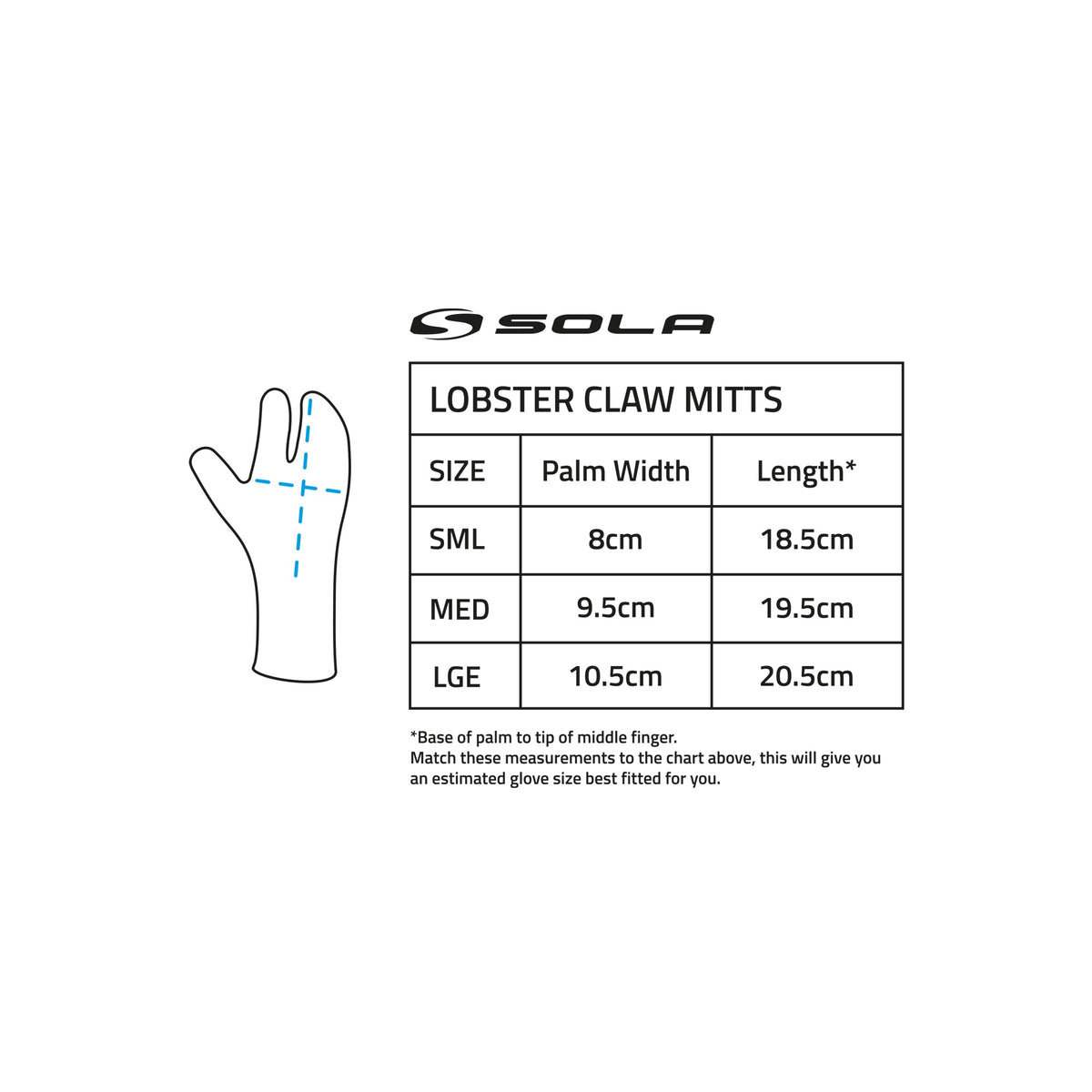 Sola 5mm Smooth Skin Lobster Claw Mitts