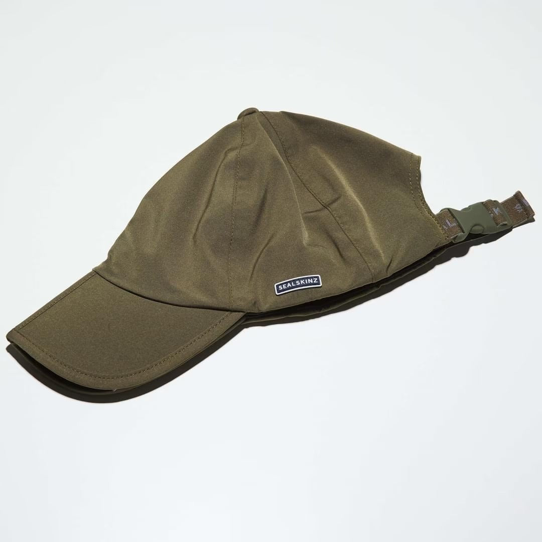 Sealskinz Salle Mens Waterproof Foldable Peak Cap - Olive