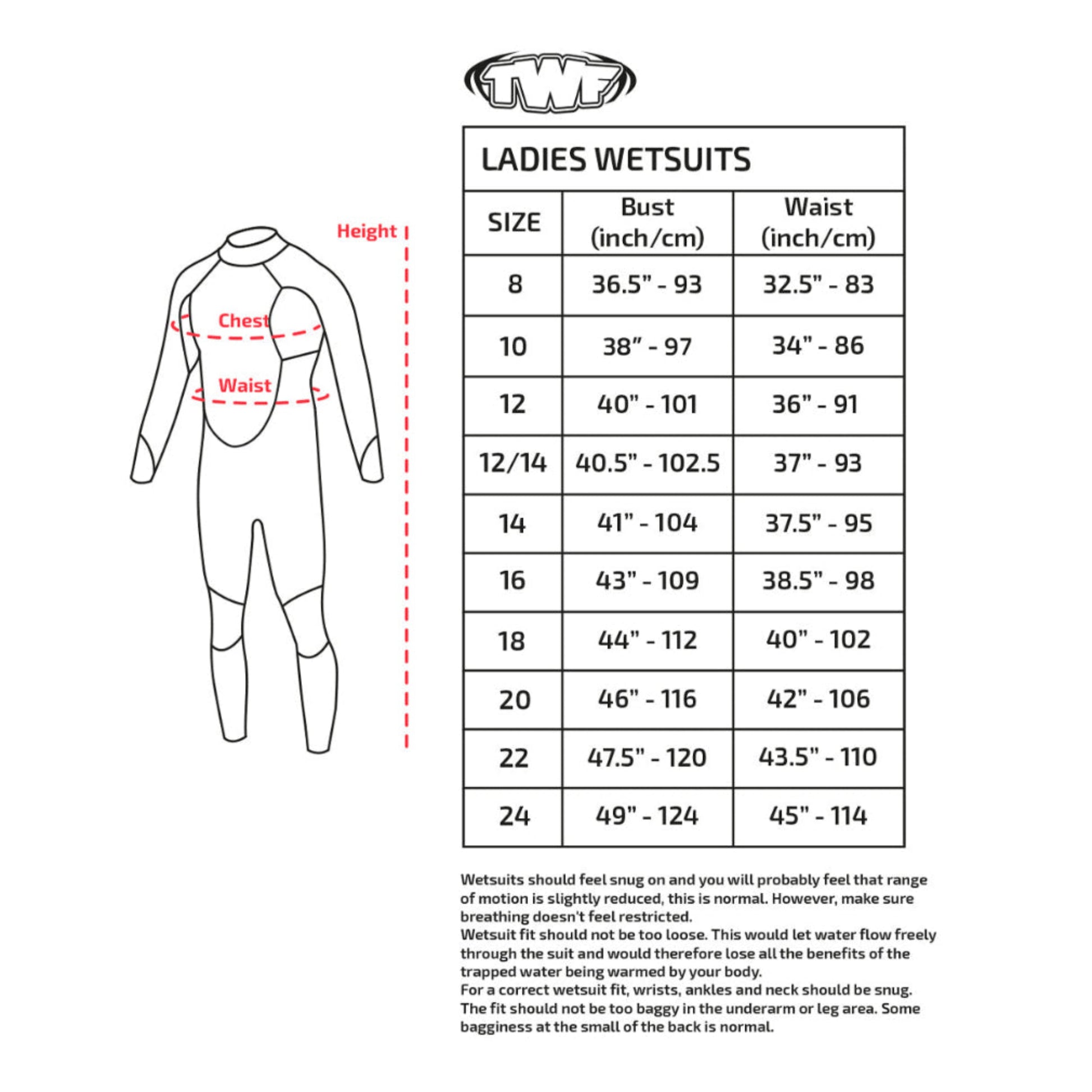 TWF Women's Turbo - Back Zip 2.5mm Fullsuit Wetsuit - Black/Pink