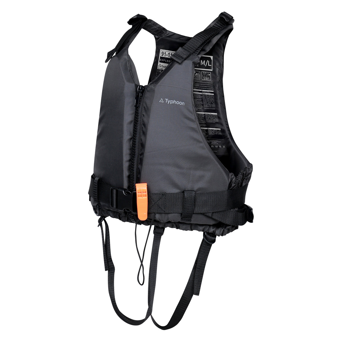 Typhoon Essential 50N Buoyancy Aid - Junior - Black
