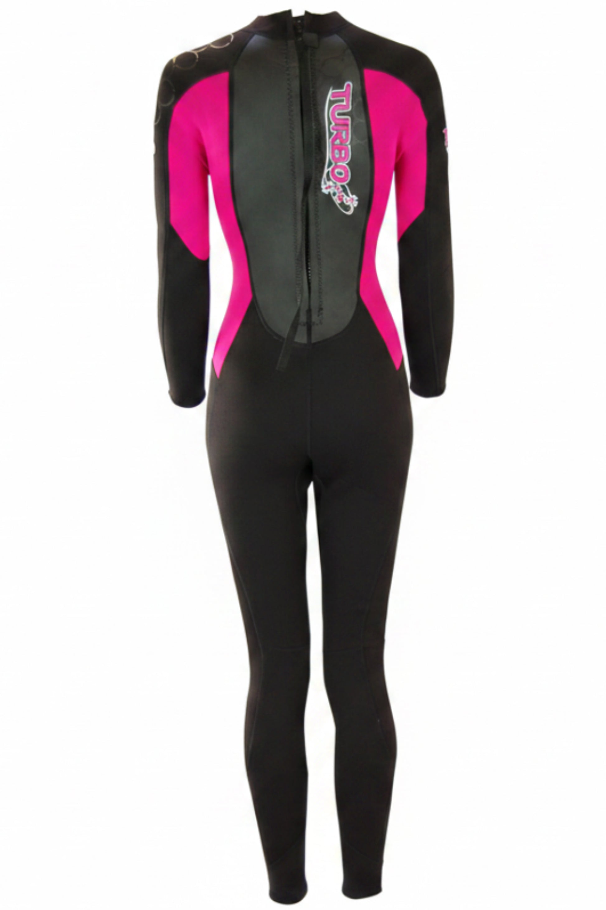 TWF Women's Turbo - Back Zip 2.5mm Fullsuit Wetsuit - Black/Pink