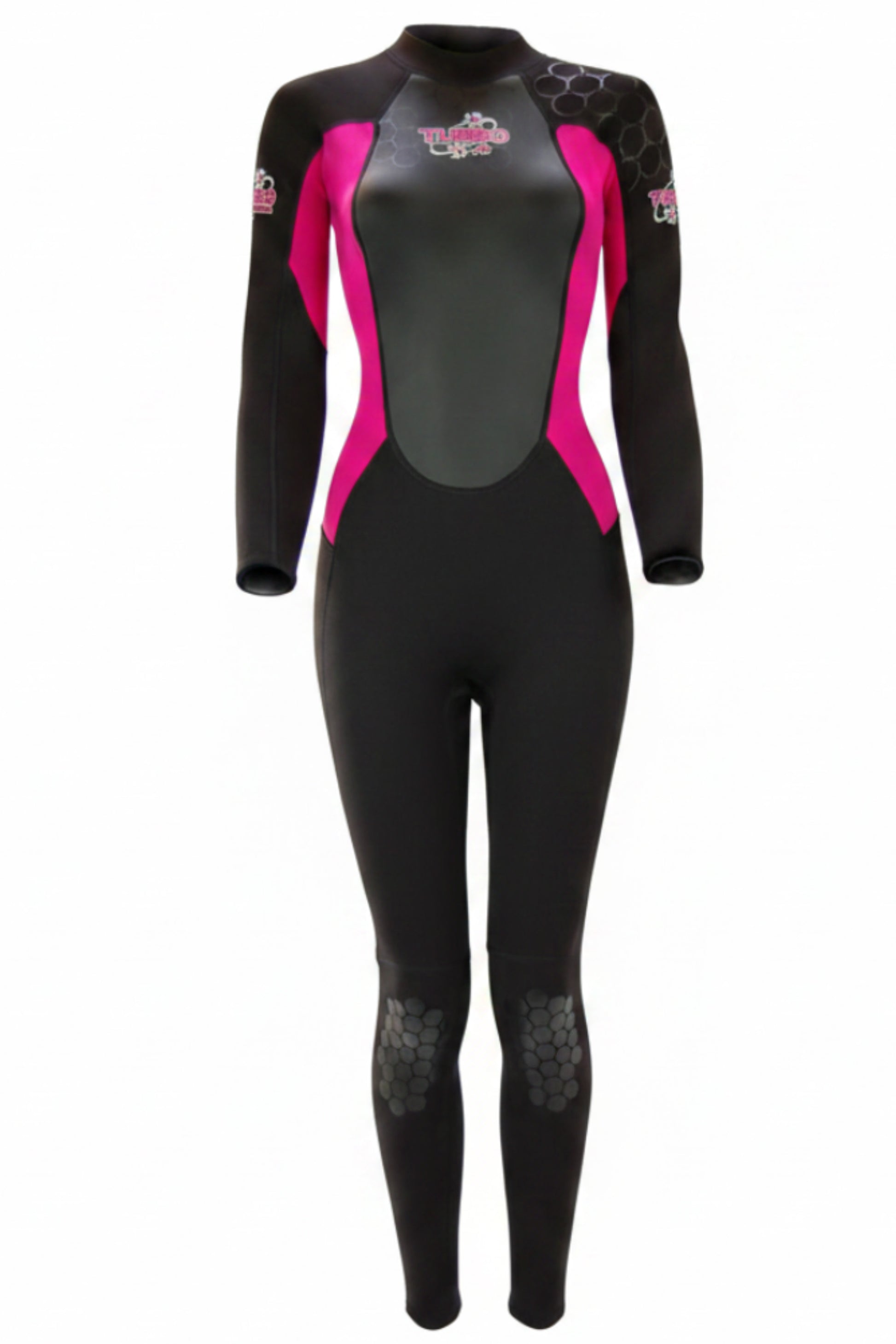 TWF Women's Turbo - Back Zip 2.5mm Fullsuit Wetsuit - Black/Pink