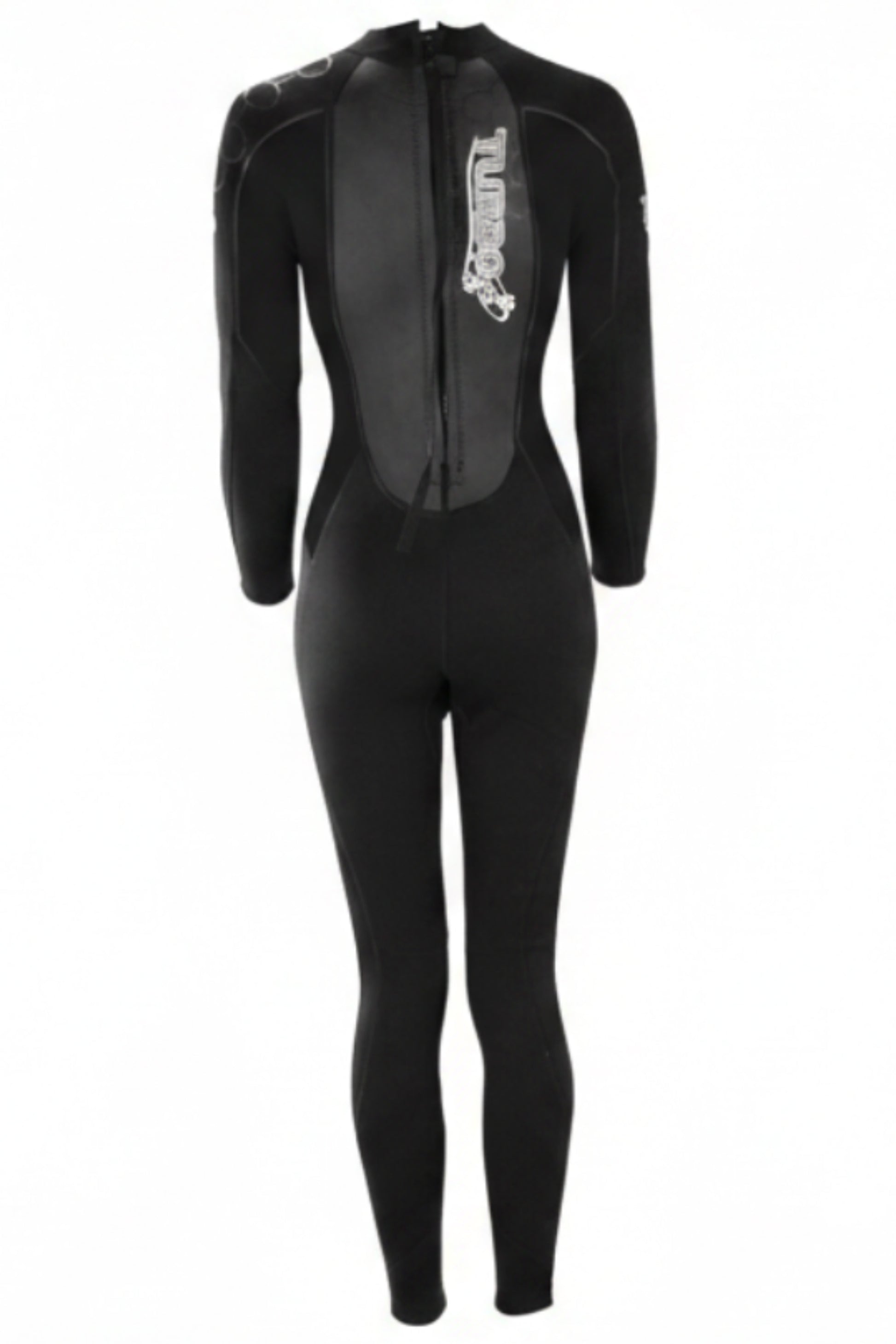 TWF Women's Turbo - Back Zip 2.5mm Fullsuit Wetsuit - Black/Black