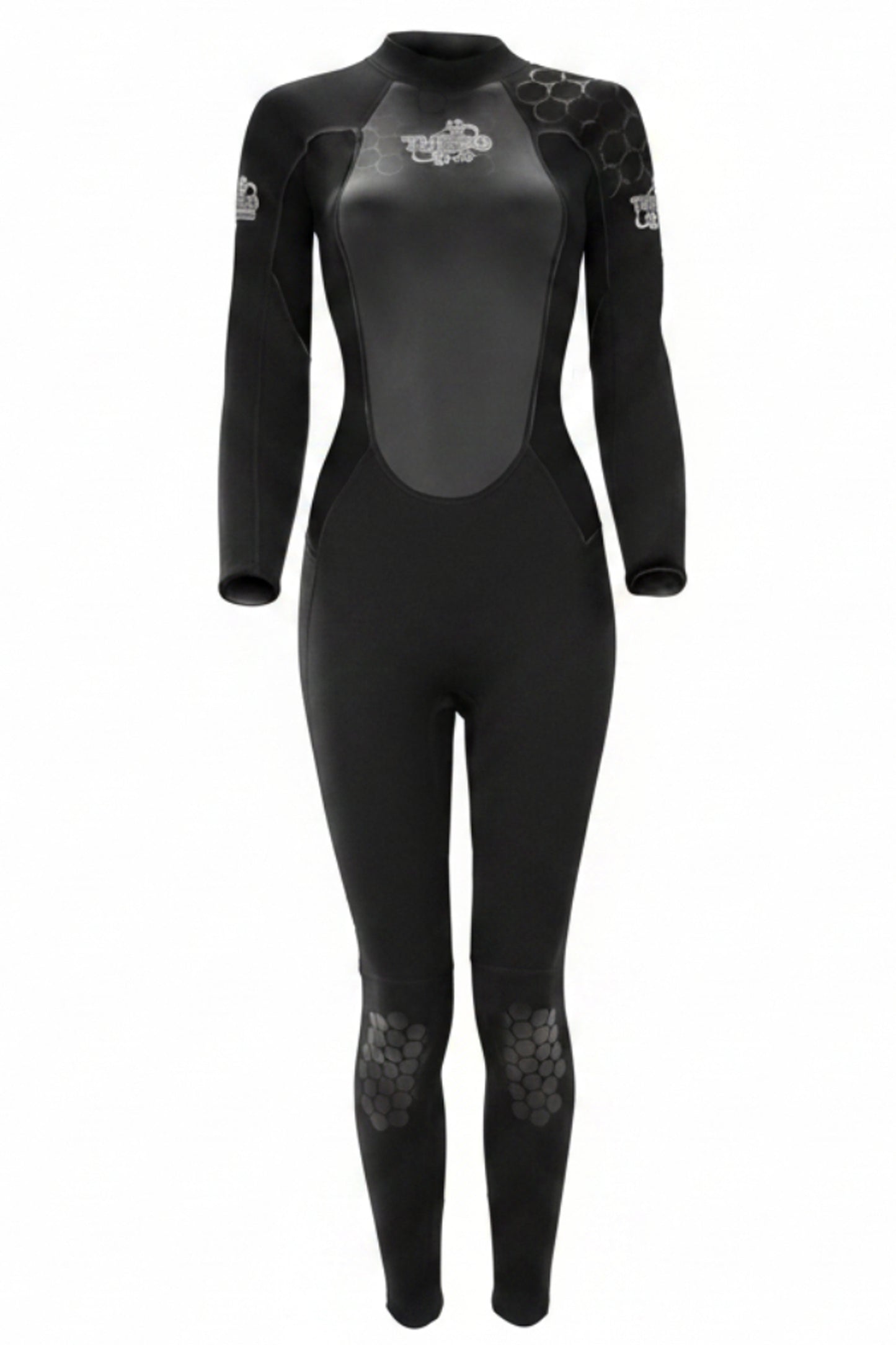 TWF Women's Turbo - Back Zip 2.5mm Fullsuit Wetsuit - Black/Black