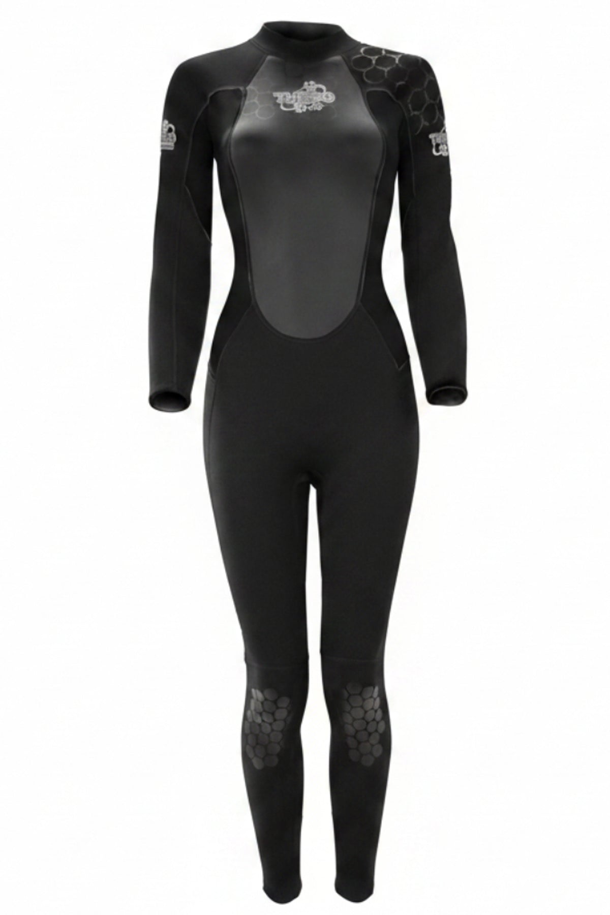 TWF Women's Turbo - Back Zip 2.5mm Fullsuit Wetsuit - Black/Black