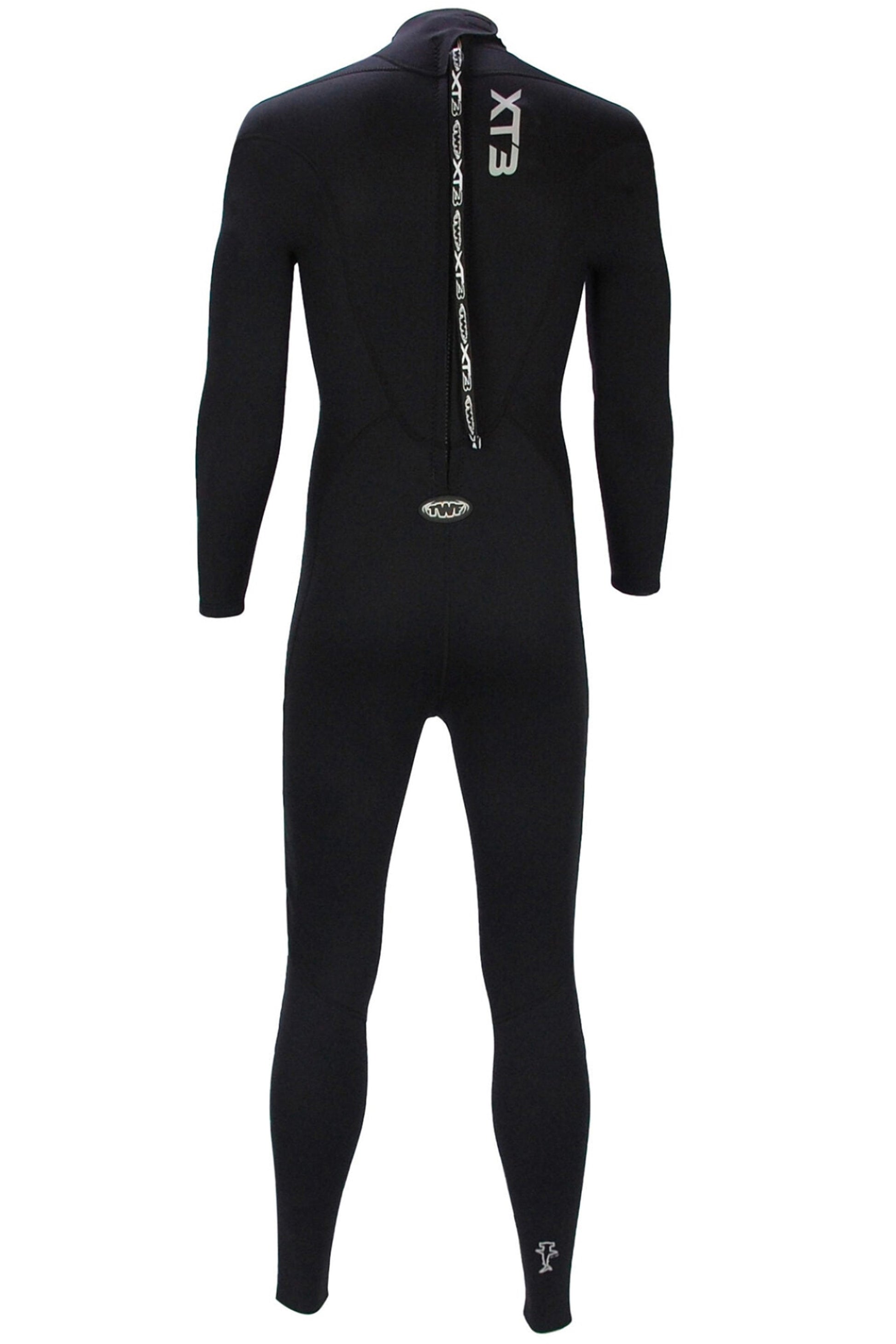 TWF Mens XT3 - Back Zip 3mm Fullsuit Wetsuit - Black