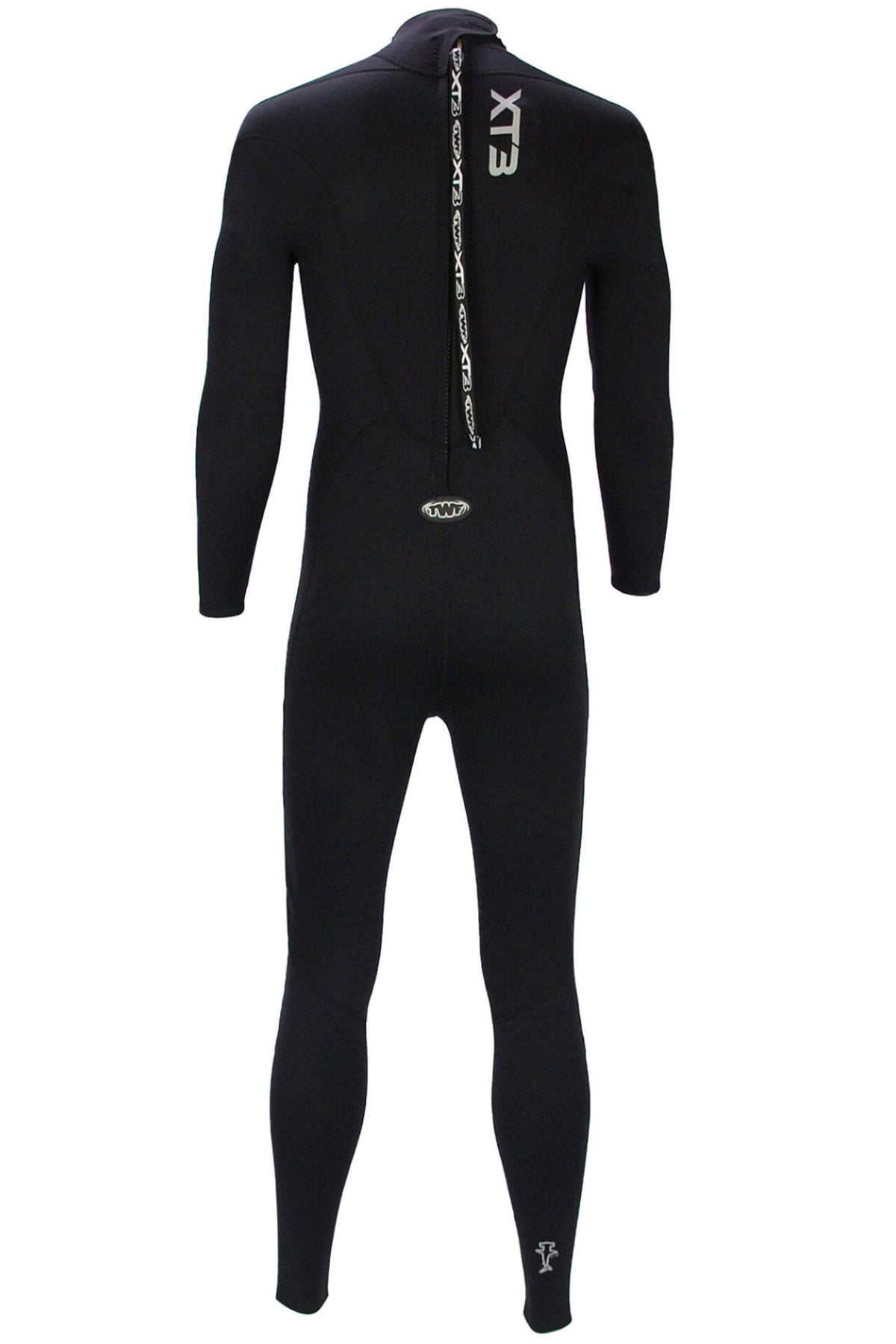 TWF Mens XT3 - Back Zip 3mm Fullsuit Wetsuit - Black