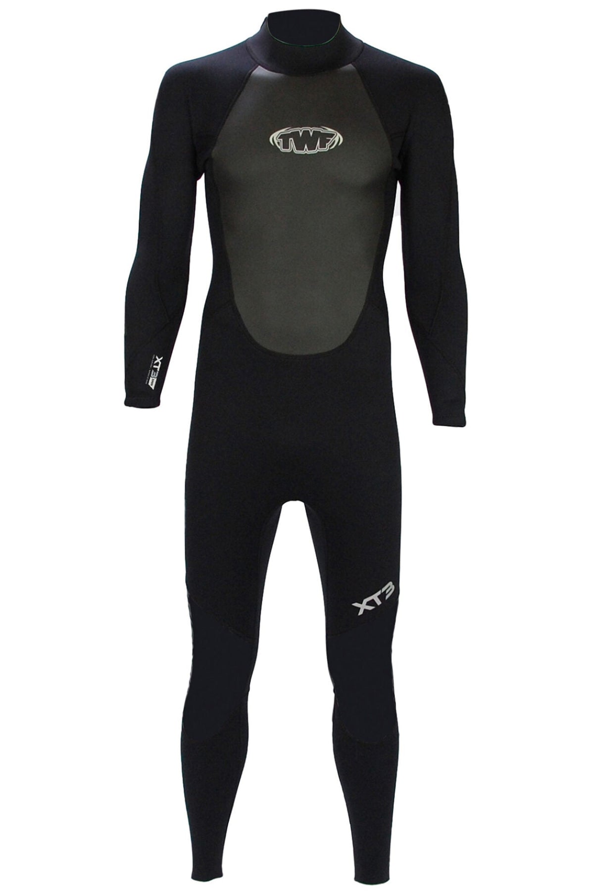 TWF Mens XT3 - Back Zip 3mm Fullsuit Wetsuit - Black