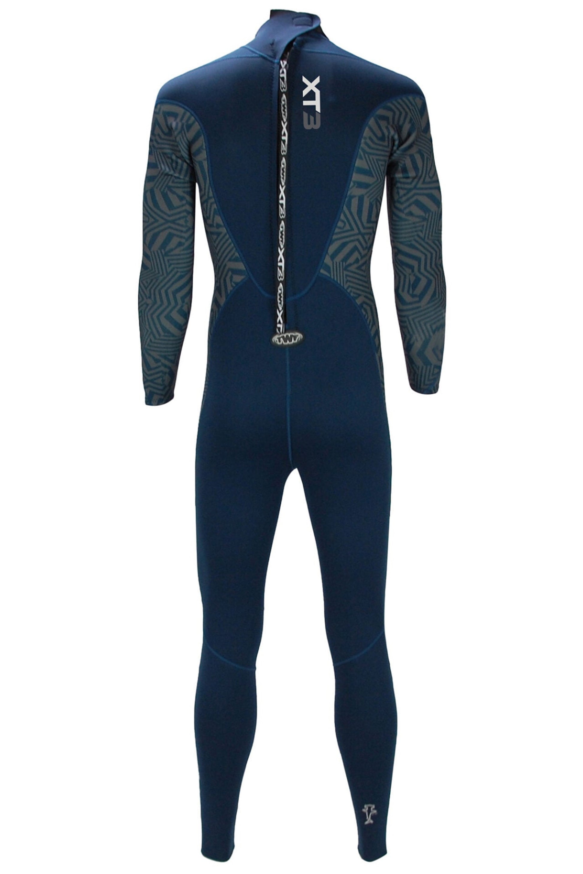TWF Mens XT3 - Back Zip 3mm Fullsuit Wetsuit - Black/Blue