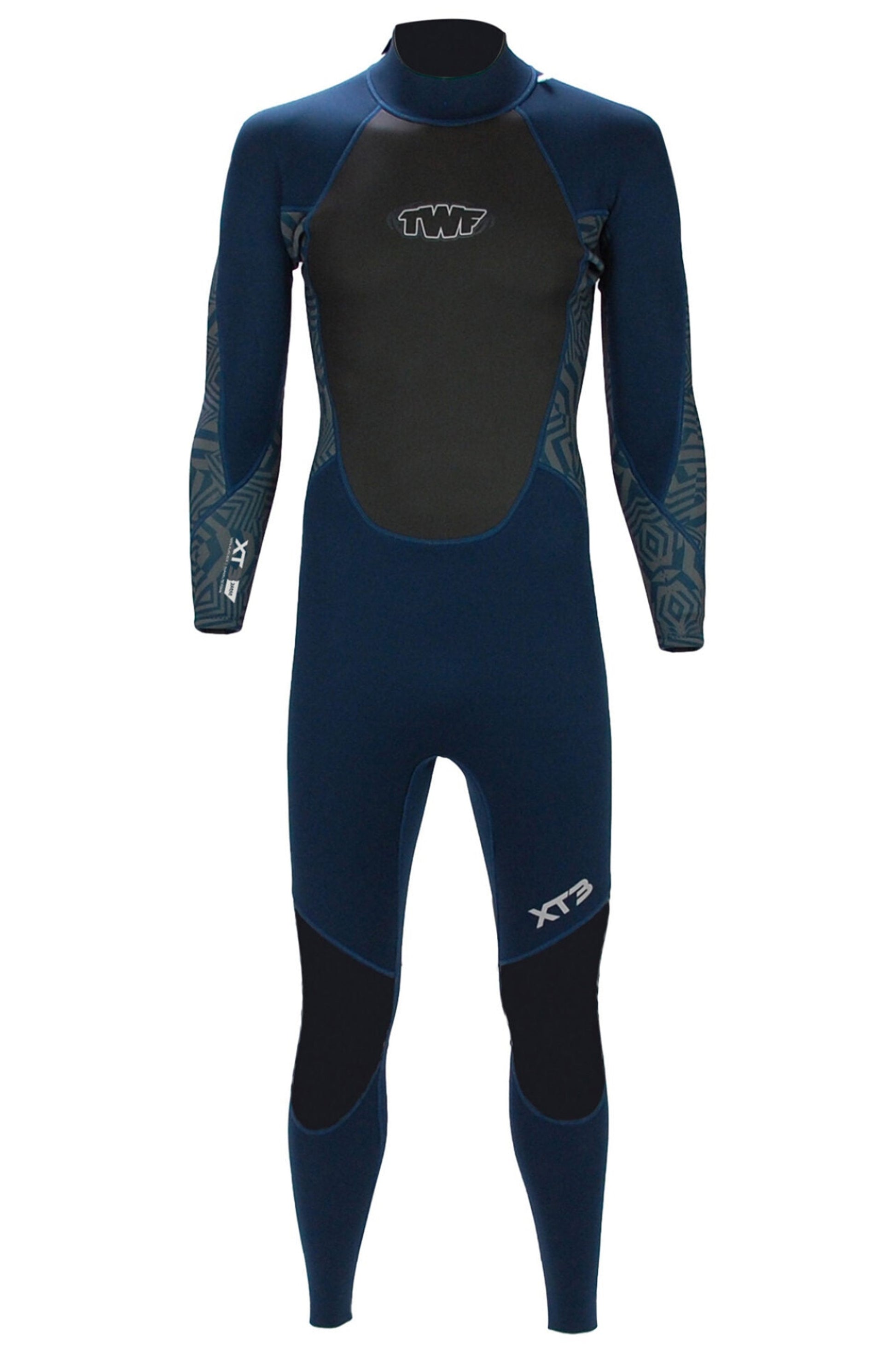 TWF Mens XT3 - Back Zip 3mm Fullsuit Wetsuit - Black/Blue