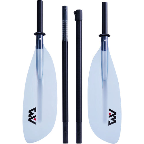 Aqua Marina KP-2 Adjustable Fiberglass Kayak Paddle with Clear/Grey Blade Default Title
