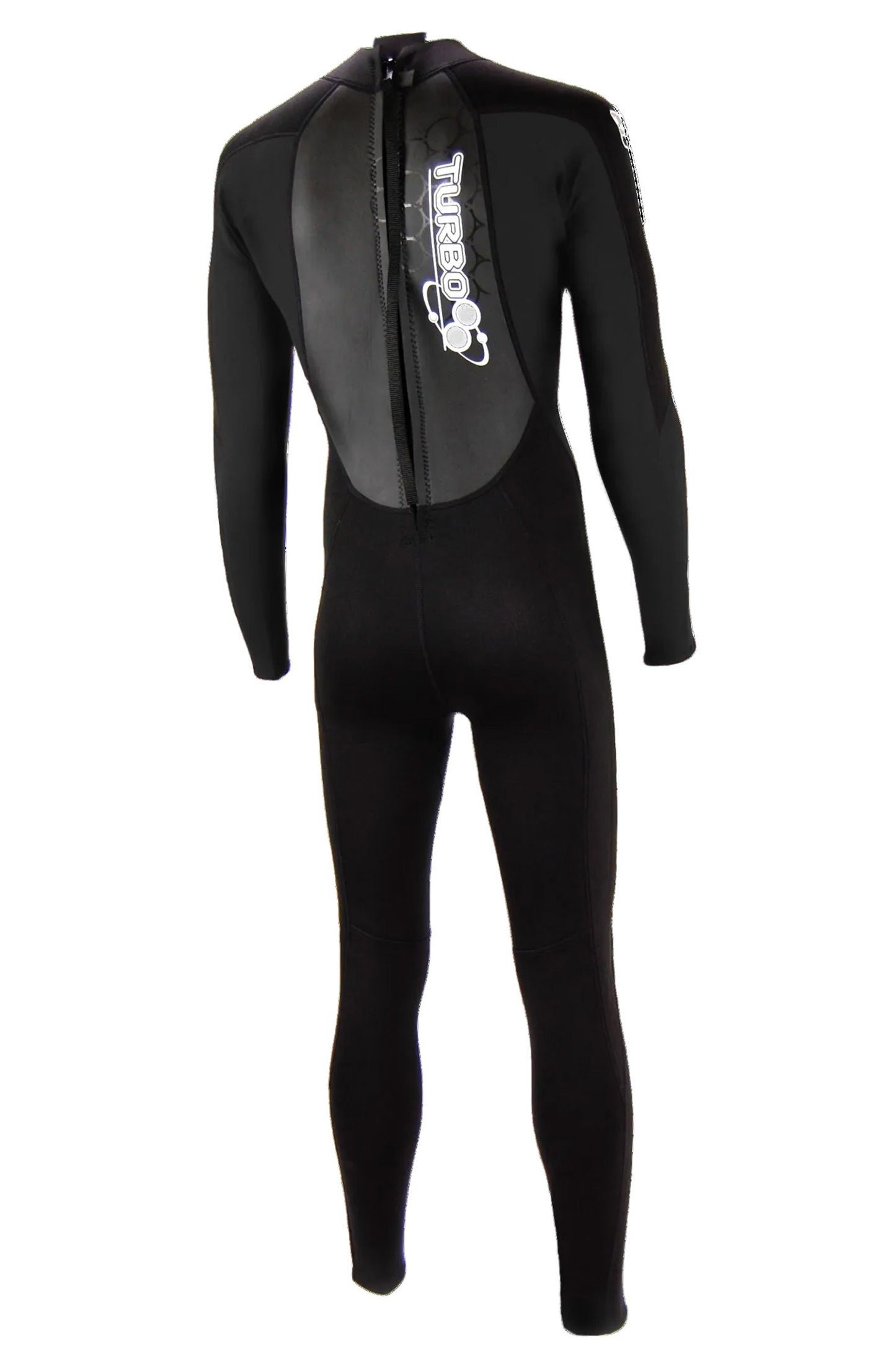TWF Mens Turbo - Back Zip 2.5mm Fullsuit Wetsuit - Black/Black