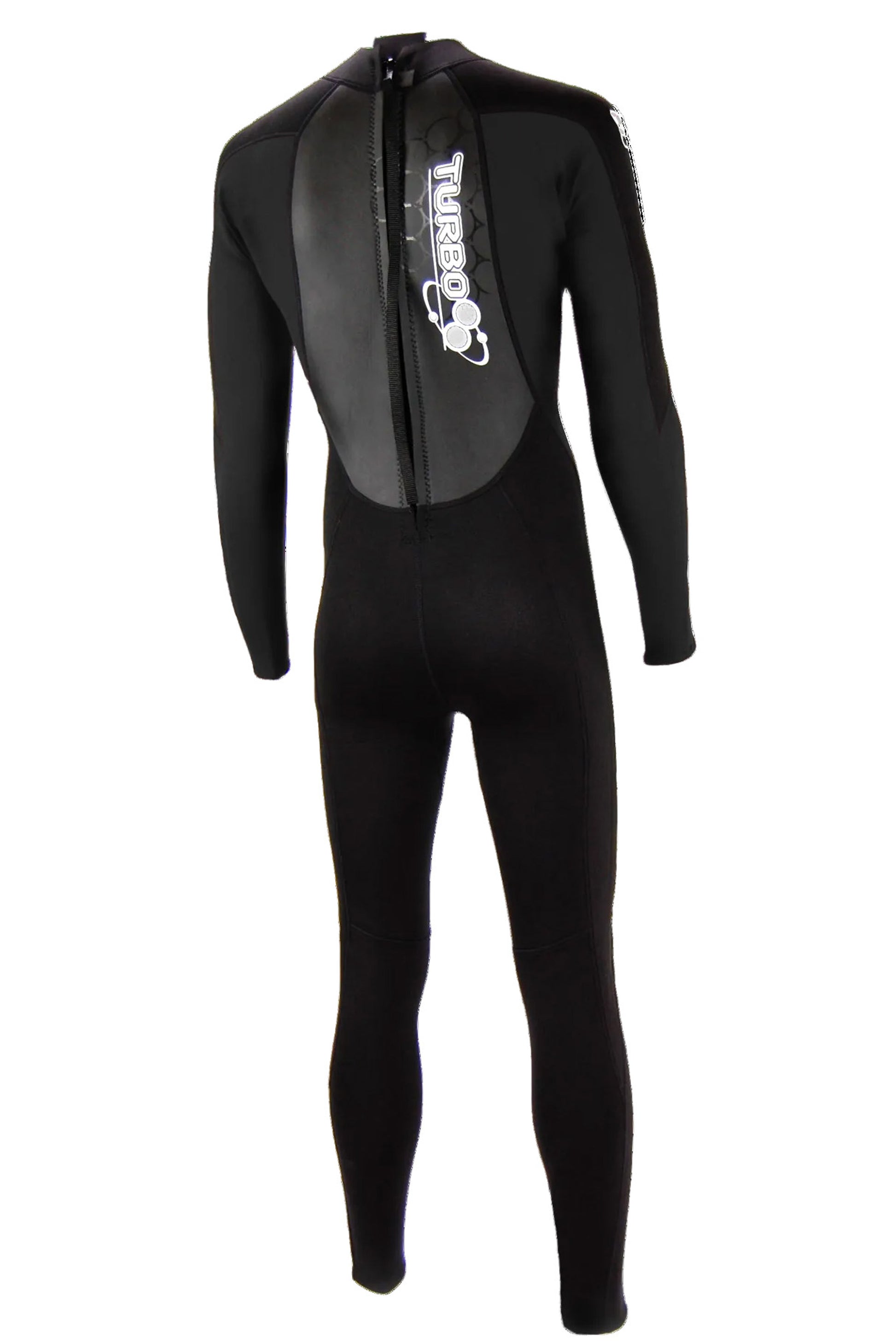 TWF Mens Turbo - Back Zip 2.5mm Fullsuit Wetsuit - Black/Black
