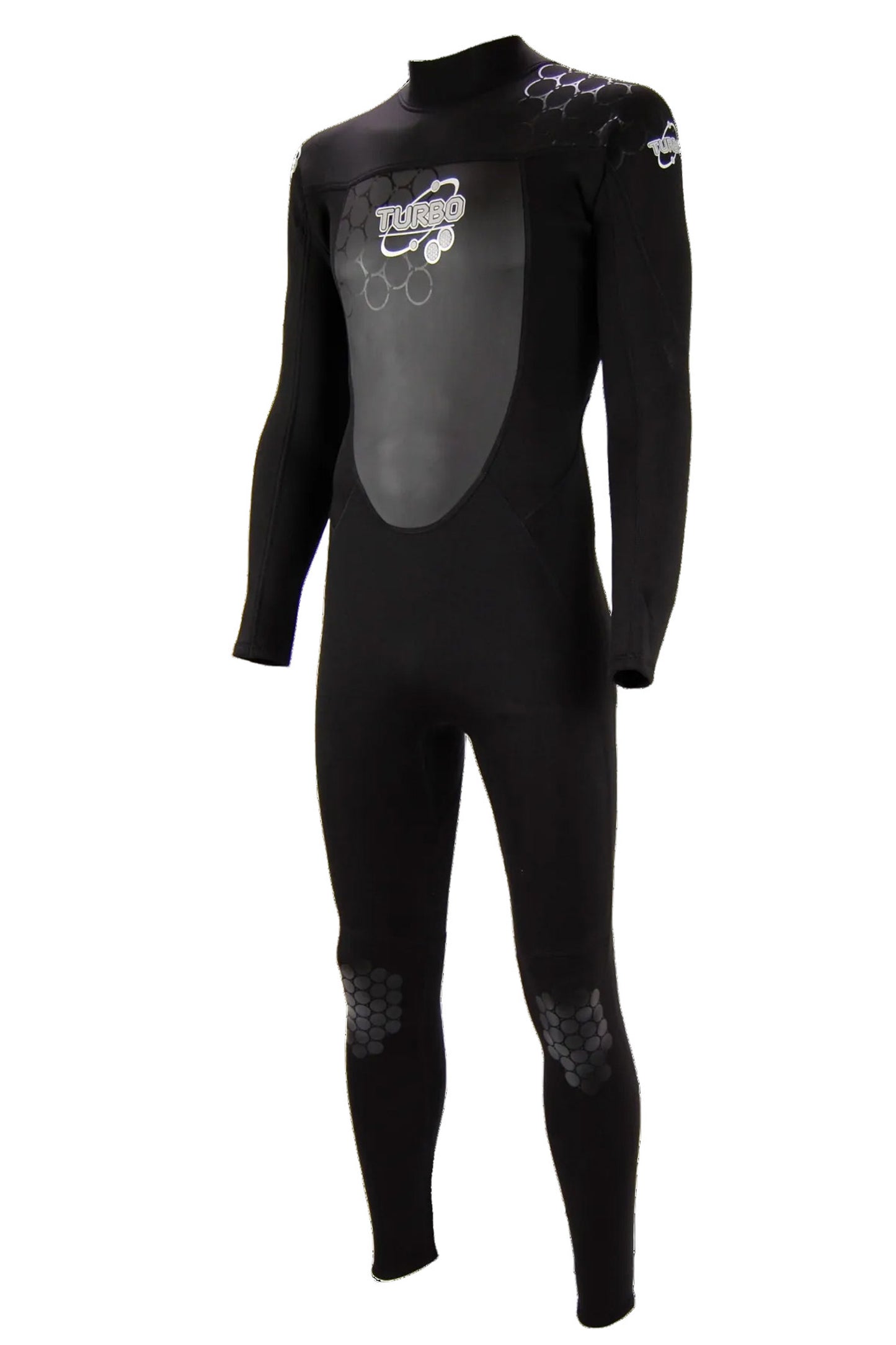 TWF Mens Turbo - Back Zip 2.5mm Fullsuit Wetsuit - Black/Black