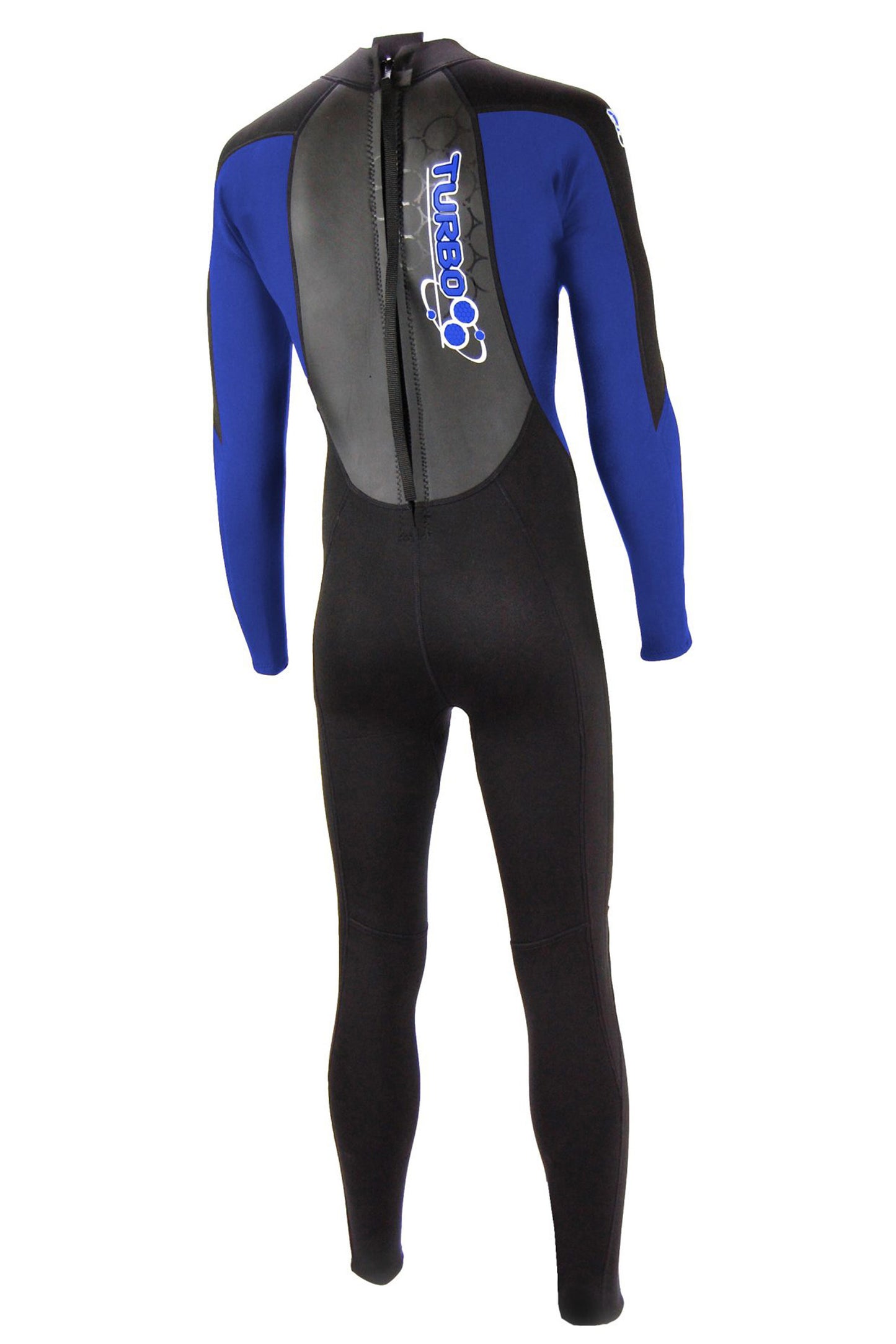 TWF Mens Turbo - Back Zip 2.5mm Fullsuit Wetsuit - Black/Blue