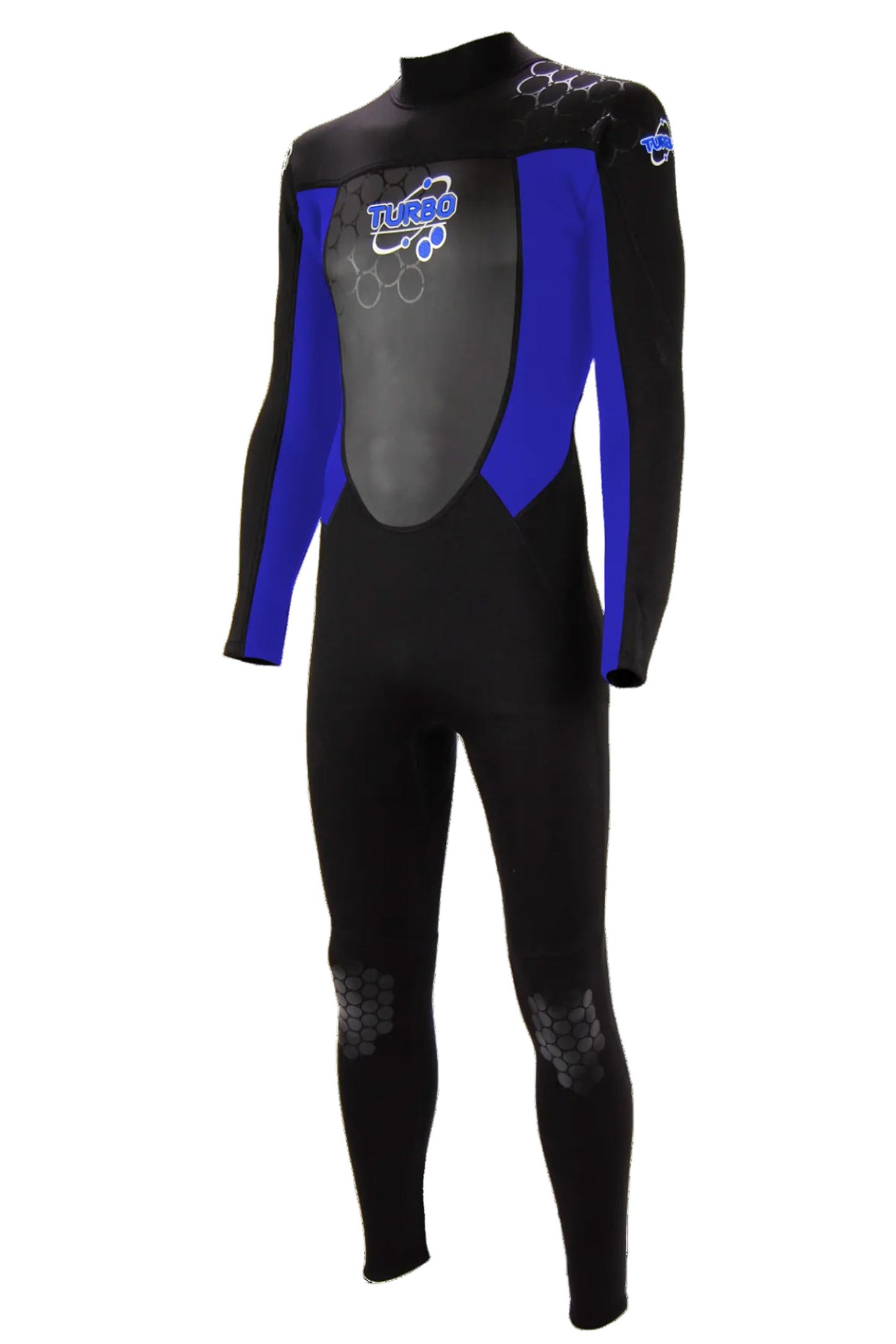 TWF Mens Turbo - Back Zip 2.5mm Fullsuit Wetsuit - Black/Blue