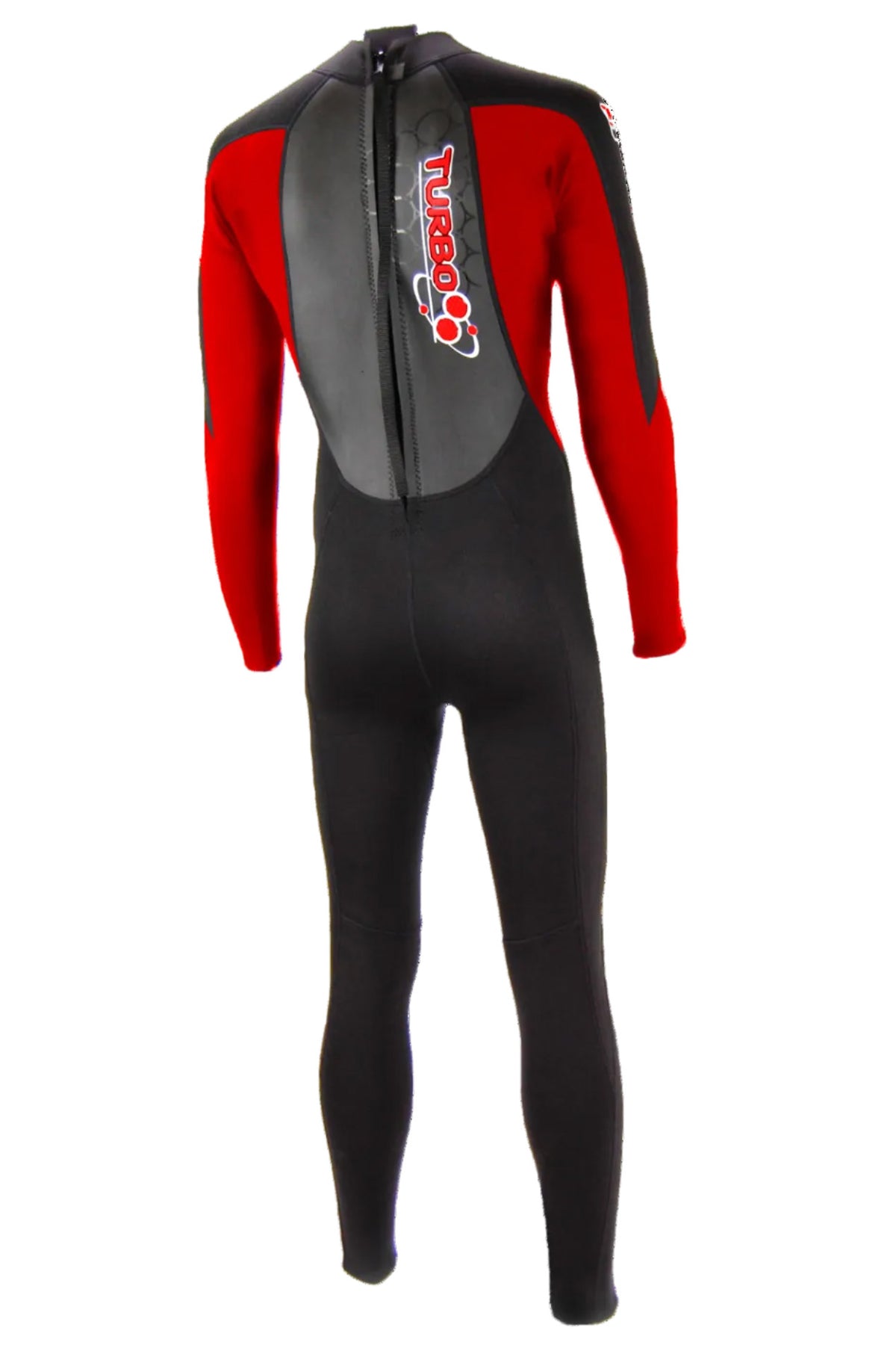 TWF Mens Turbo - Back Zip 2.5mm Fullsuit Wetsuit - Black/Red