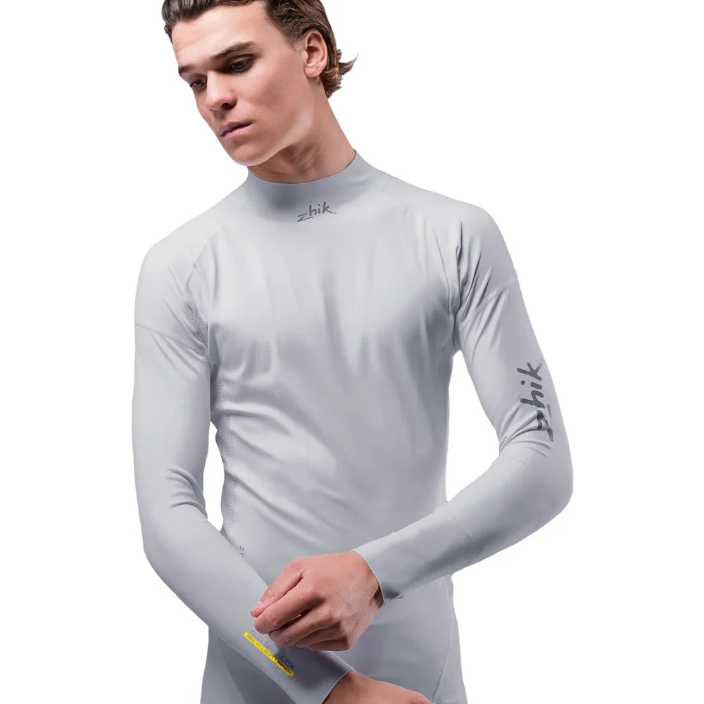 Zhik Eco Spandex UPF50+ Rash Vest Long Sleeve Platinum