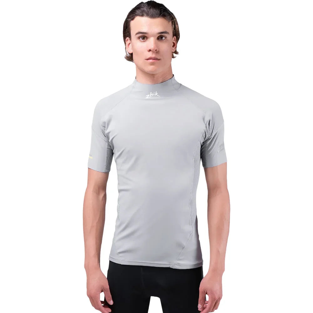 Zhik Eco Spandex UPF50+ Rash Vest Short Sleeve Platinum