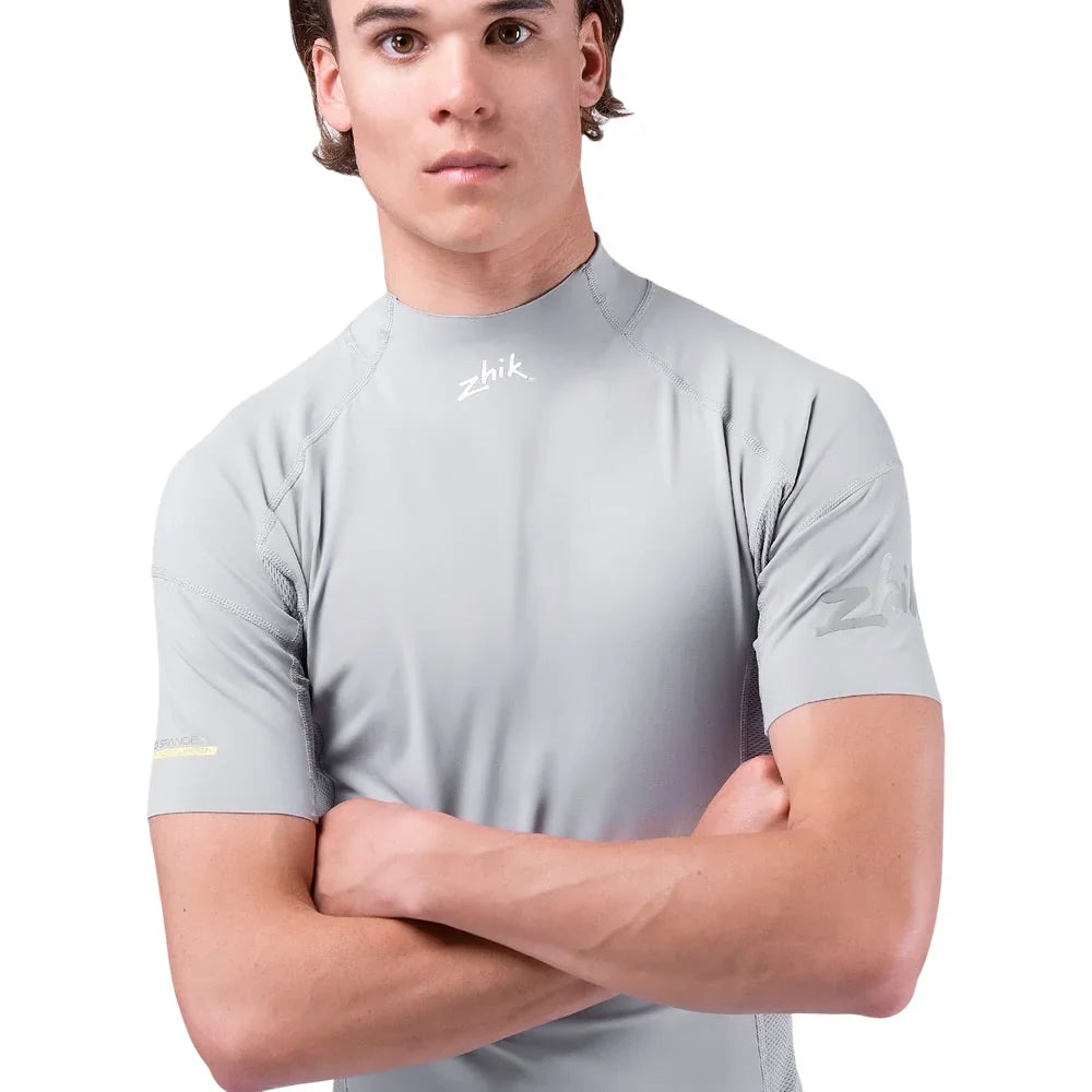 Zhik Eco Spandex UPF50+ Rash Vest Short Sleeve Platinum