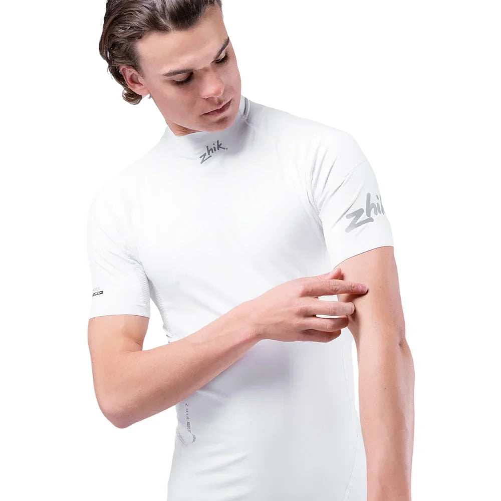 Zhik Eco Spandex UPF50+ Rash Vest Short Sleeve White