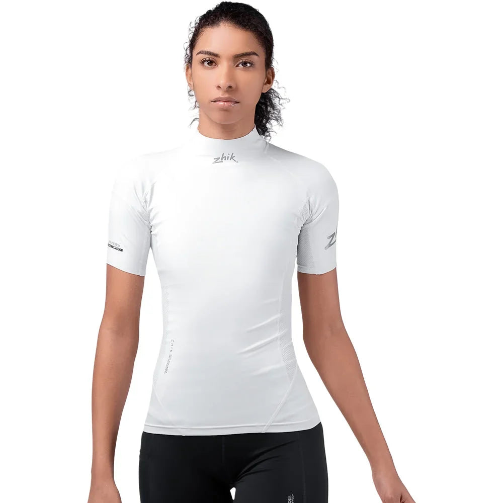 Zhik Eco Spandex UPF50+ Rash Vest Short Sleeve Womens White