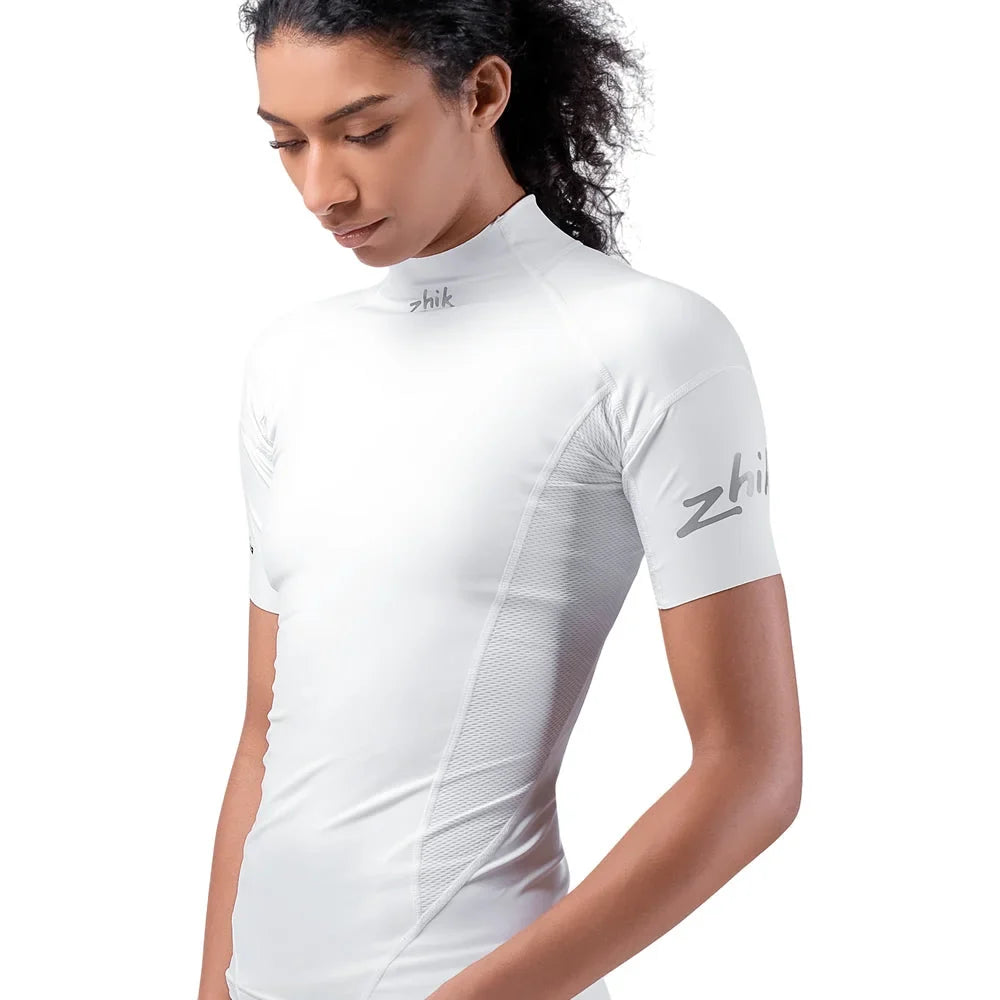 Zhik Eco Spandex UPF50+ Rash Vest Short Sleeve Womens White