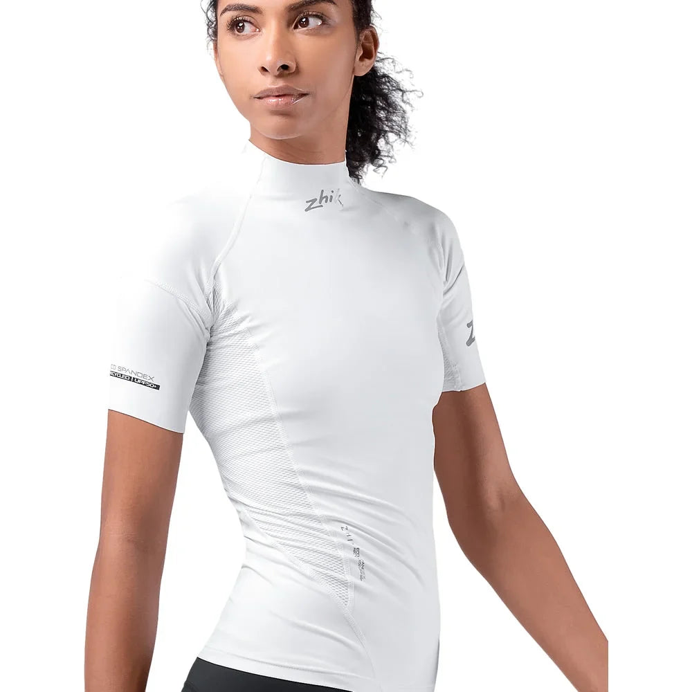 Zhik Eco Spandex UPF50+ Rash Vest Short Sleeve Womens White