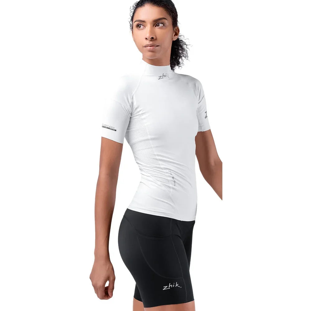 Zhik Eco Spandex UPF50+ Rash Vest Short Sleeve Womens White