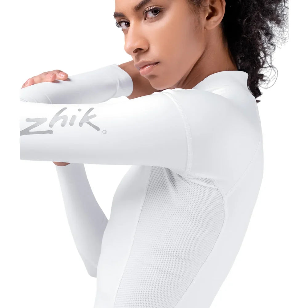 Zhik Eco Spandex UPF50+ Rash Vest Long Sleeve Womens White
